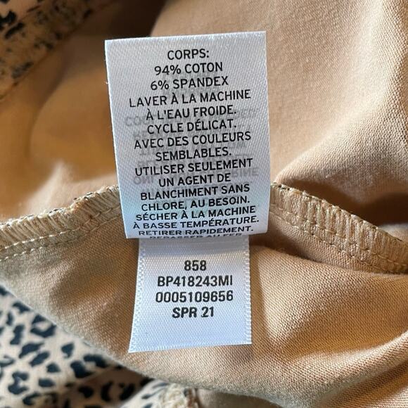 BP NWOT ANIMAL PRINT PULL ON ATHLETIC BIKE SHORTS TAN BLACK XS - Picture 8 of 9